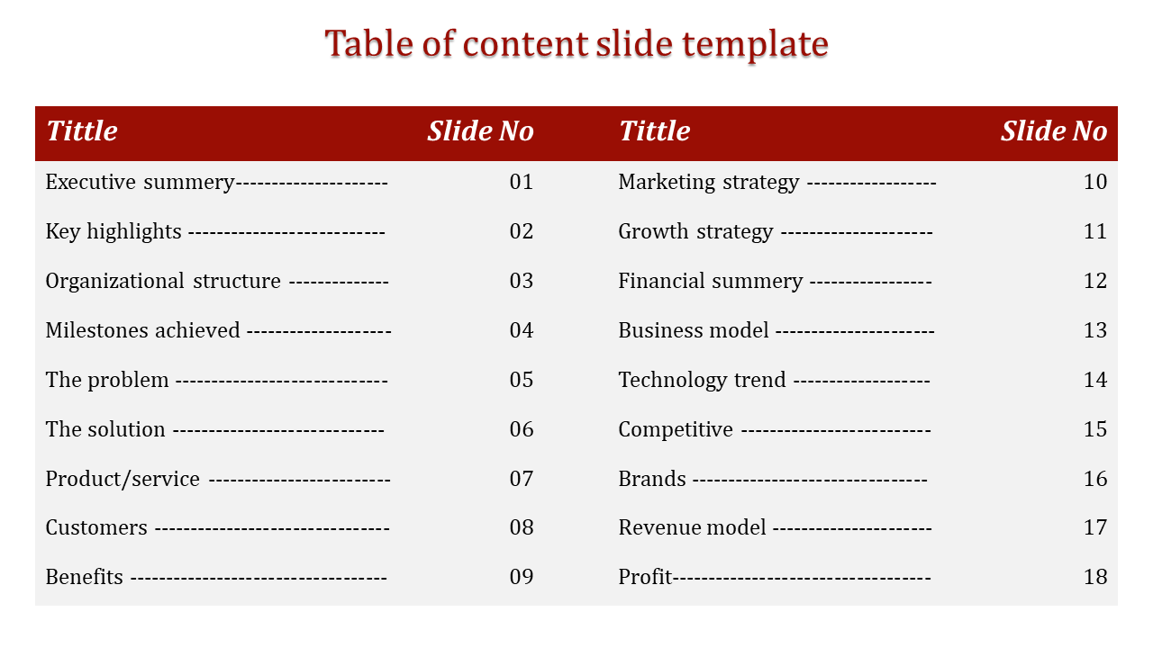 content slide template-Red